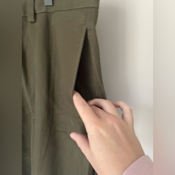 Dockers Premium Olive Green Cotton Flat Front Classic Fit Slacks Size 38 X 32 - Picture 2 of 9